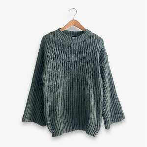 Shein Olive Cable Knit Sweater Women’s Small